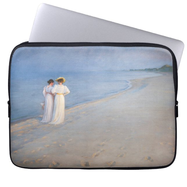 Kroyer - Summer Evening on Skagen Beach Laptop Sleeve (Voorkant)