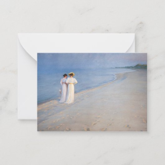 Kroyer - Summer Evening on Skagen Beach Notitiekaartje (Voorkant)