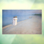 Kroyer - Summer Evening on Skagen Beach Raamsticker (Vel 3)