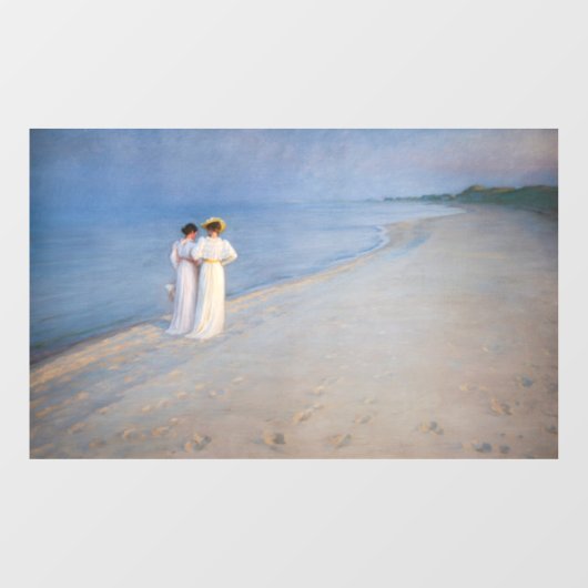 Kroyer - Summer Evening on Skagen Beach Raamsticker (Vel)