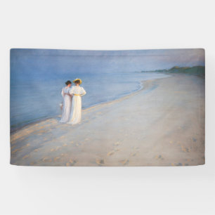 Kroyer - Summer Evening on Skagen Beach Spandoek