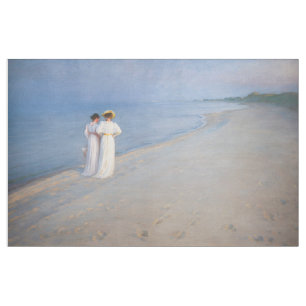 Kroyer - Summer Evening on Skagen Beach Stof