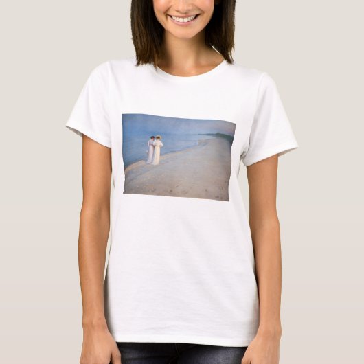 Kroyer - Summer Evening on Skagen Beach T-shirt (Voorkant)
