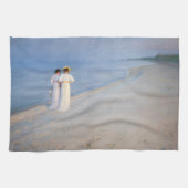 Kroyer - Summer Evening on Skagen Beach Theedoek (Horizontaal)