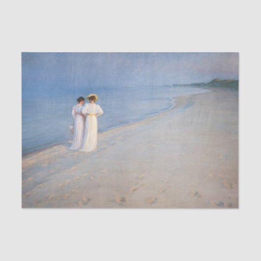 Kroyer - Summer Evening on Skagen Beach Tissuepapier (Voorkant)