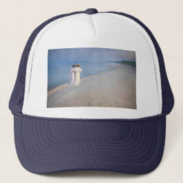 Kroyer - Summer Evening on Skagen Beach Trucker Pet