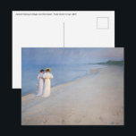 Kroyer - Zomeravond op Skagen Beach Briefkaart<br><div class="desc">Zomeravond op de zuidelijke strand van Skagen met Anna Ancher en Marie Kroyer - Peder Severin Kroyer,  1893</div>