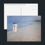 Kroyer - Zomeravond op Skagen Beach Briefkaart<br><div class="desc">Zomeravond op de zuidelijke strand van Skagen met Anna Ancher en Marie Kroyer - Peder Severin Kroyer,  1893</div>