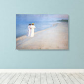 Kroyer - Zomeravond op Skagen Beach Canvas Afdruk (Insitu (Houten vloer))