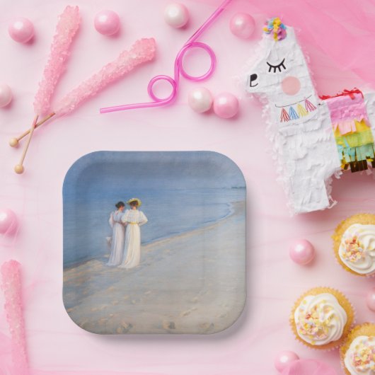 Kroyer - Zomeravond op Skagen Beach Papieren Bordje (Feest)