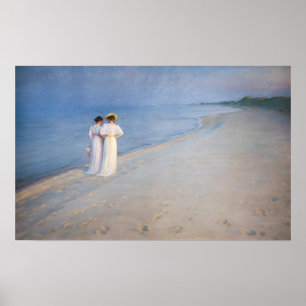 Kroyer - Zomeravond op Skagen Beach Poster
