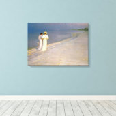 Kroyer's zomermiddags op de strand van Skagen Canvas Afdruk (Insitu (Houten vloer))