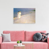 Kroyer's zomermiddags op de strand van Skagen Canvas Afdruk (Insitu (Woonkamer))