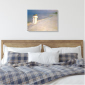 Kroyer's zomermiddags op de strand van Skagen Canvas Afdruk (Insitu (Slaapkamer))
