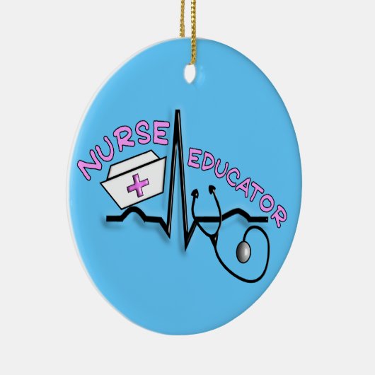 KRS-ontwerpkerstversiering voor verpleegkundigen Keramisch Ornament (Rechts)