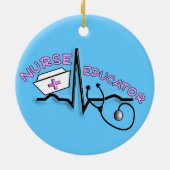 KRS-ontwerpkerstversiering voor verpleegkundigen Keramisch Ornament (Achterkant)