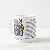 Krueger, Origin, Betekenis en Crest Koffiemok (Voorkant links)