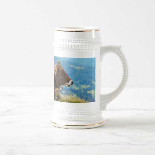 Krug Milchkuh in den Alpen Bierpul (Rechts)