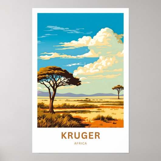 Kruger Africa Reisprint Poster (Voorkant)