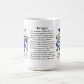 Kruger Family Coat of Arms Koffiemok (Center)