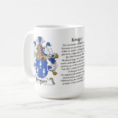 Kruger Family Coat of Arms Koffiemok (Voorkant links)