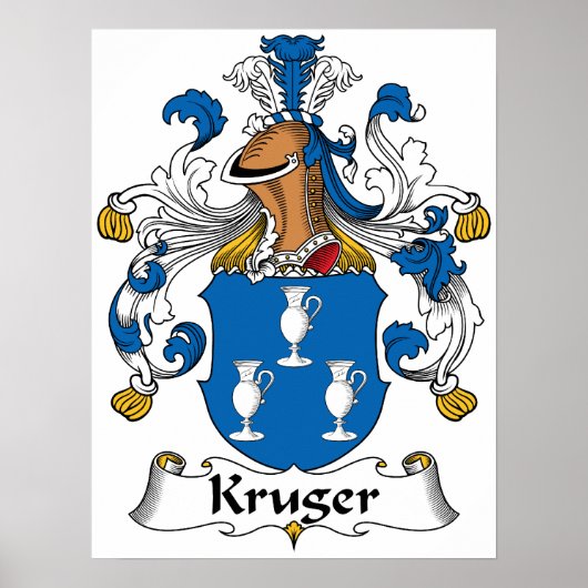 Kruger Family Crest Poster (Voorkant)