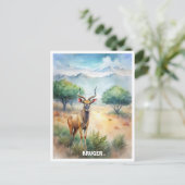 Kruger Nationaal Park Waterverf Schilderij Briefkaart (Staand voorkant)