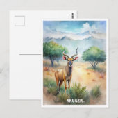 Kruger Nationaal Park Waterverf Schilderij Briefkaart (Voorkant / Achterkant)