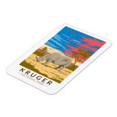 Kruger Nationaal Park Witte neushoorn Reiskunst Magneet (Linkerzijde)