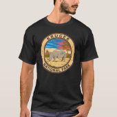 Kruger Nationaal Park Witte neushoorn Reiskunst T-shirt (Voorkant)