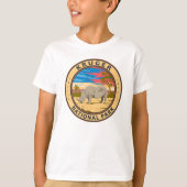 Kruger Nationaal Park Witte neushoorn Reiskunst T-shirt (Voorkant)