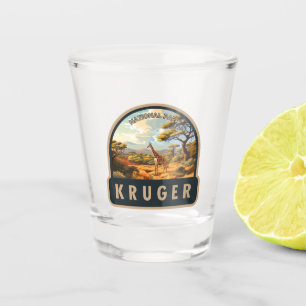Kruger Nationaal Park Zuid-Afrika Giraffe Vintage Shot Glas