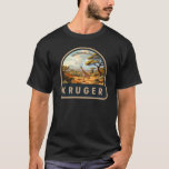 Kruger Nationaal Park Zuid-Afrika Giraffe Vintage T-shirt<br><div class="desc">Kruger vector artwork ontwerp. Kruger National Park,  in het noordoosten van Zuid-Afrika,  is een van de grootste wildreservaten van Afrika. De grote dichtheid van wilde dieren omvat de Big 5: leeuwen,  luipaarden,  neushoorns,  olifanten en buffels.</div>