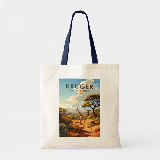 Kruger Nationaal Park Zuid-Afrika Giraffe Vintage Tote Bag (Voorkant)