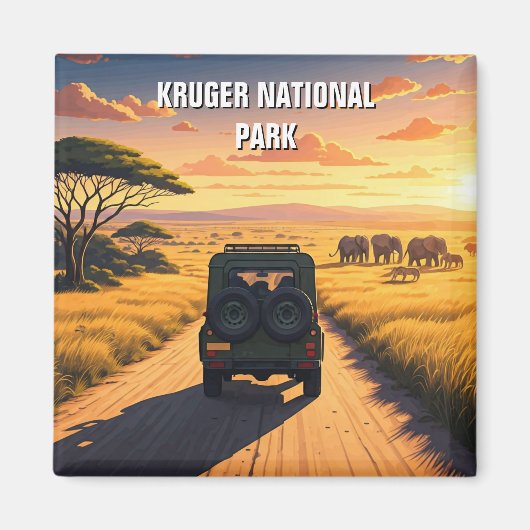 Kruger Nationaal Park Zuid-Afrika Magneet (Voorkant)