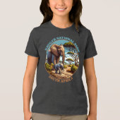 Kruger Nationaal Park Zuid-Afrika Tri-Blend Shirt (Voorkant)