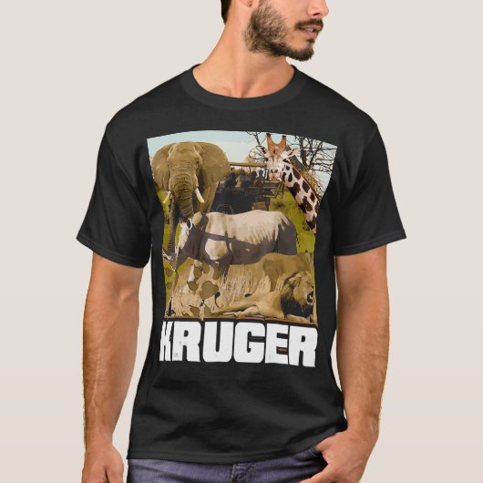 Kruger National Park - Exotic Wildlife Safari T-sh T-shirt (Voorkant)