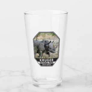 Kruger National Park South Africa Rhino Waterverf Glas