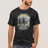 Kruger National Park South Africa Rhino Waterverf T-shirt (Voorkant)