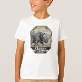 Kruger National Park South Africa Rhino Waterverf T-shirt (Voorkant)