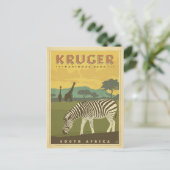Kruger National Park, South Africa Zebras & Gira Briefkaart (Staand voorkant)