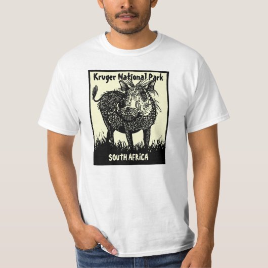 Kruger National Park Warthog T-shirt (Voorkant)