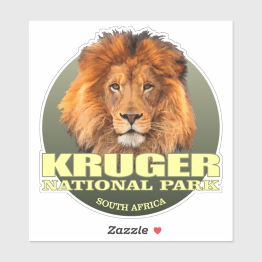 Kruger NP (Lion) WT Sticker (Vel)