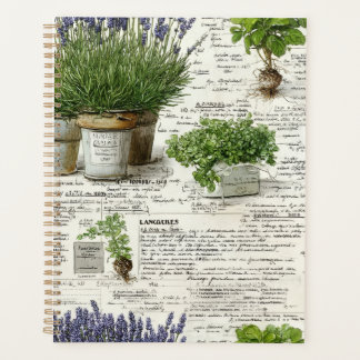 kruid botanisch, vintage apotheek en lavendel planner