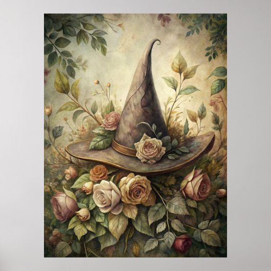 Kruid en bloemen betovering - Boho Witch Pet Wall  Poster (Voorkant)