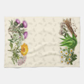 Kruid grenzen en libellen theedoek (Horizontaal)