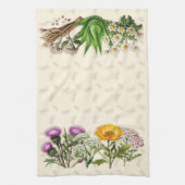 Kruid grenzen en libellen theedoek (Verticaal)