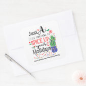 Kruid je vakantieseizoen kruiden salsa hete saus vierkante sticker (Envelop)