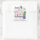 Kruid je vakantieseizoen met kruiden salsa hete sa vierkante sticker (Tas)