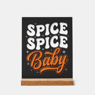 Kruid Kruid Baby Halloween Retro Typografie Ontwer Acryl Bord